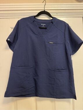 Jaanuu Navy V-Neck Scrub Top